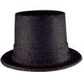 Glittered Top Hat - Black